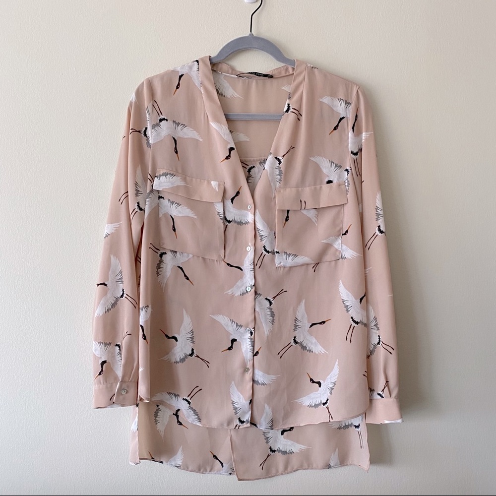 Zara Crane pink blouse